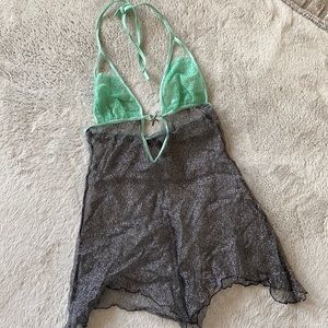 🪞 Fredericks Dreamy mermaid babydoll mesh mini dress lingerie